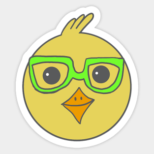 Chick Wearing Glasses Sticker